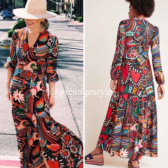 Anthropologie Dresses & Skirts - 🆕 Farm Rio Winter Carnival Baleares Maxi Dress